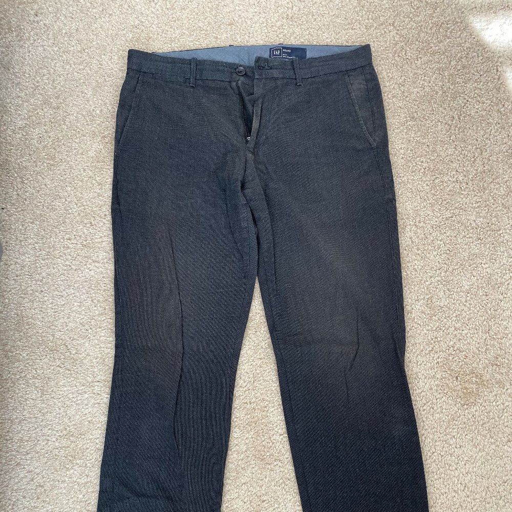 Mens Dark Grey Slim Fit Trousers 32 x 32